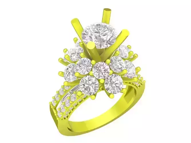 7322 korean style diamond engagement ring