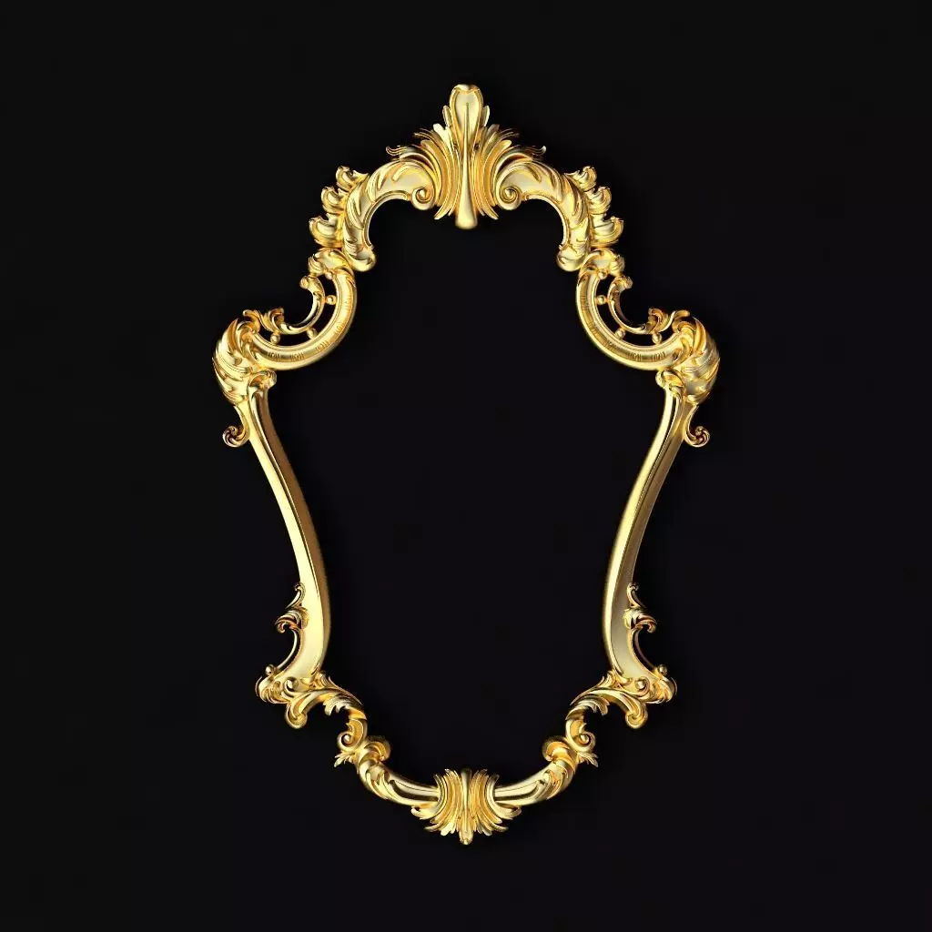 carved mirror 3D model_0