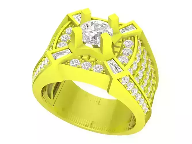 A7672 Luxury Korean Style Diamond Men Ring