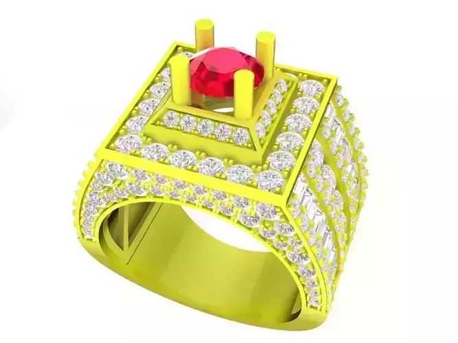 A7675 Korean Style Diamond Men Ring