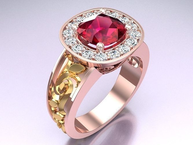 Diamond Ring  - N464 3D print model