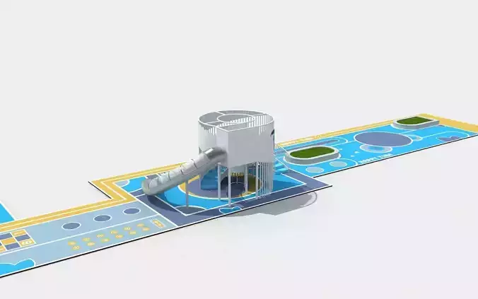 Kids outdoor commercial play structure 3D model