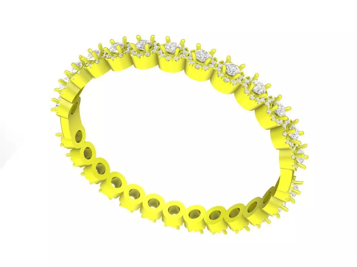 Luxury Asian Diamond Women Bangle Bracelets 7679A 3D print model