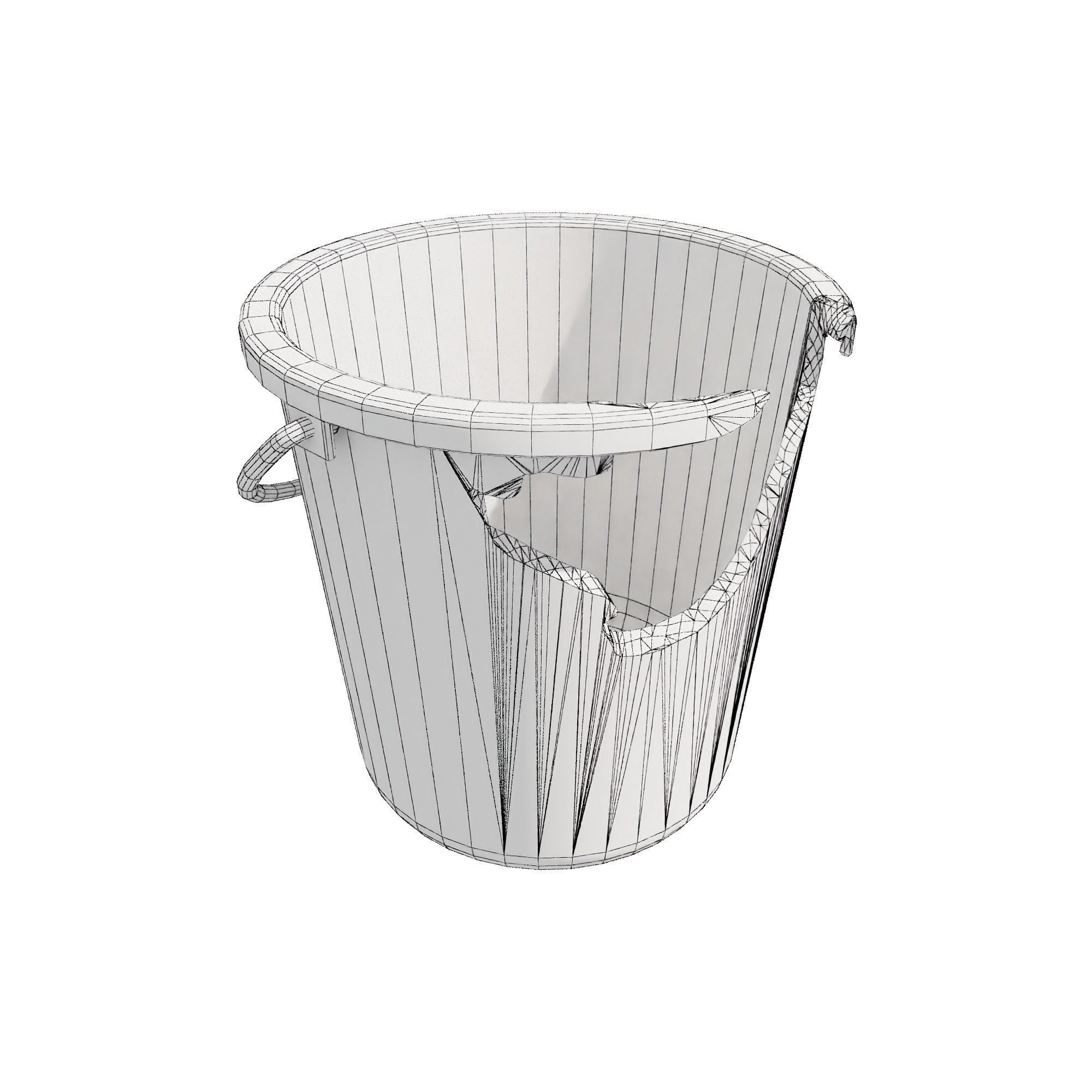 Hong Kong Crash and Dity Plastic Bucket 3D model_1