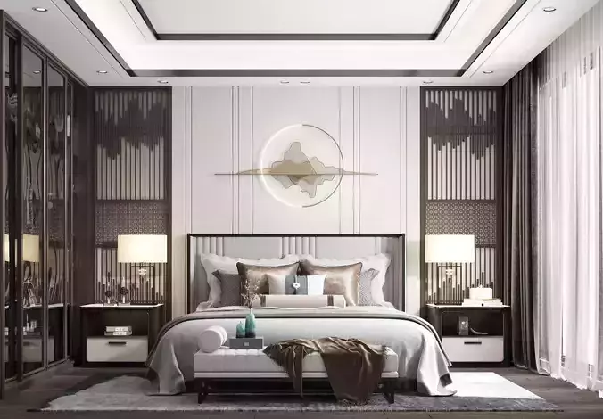 style Chinese bedroom New