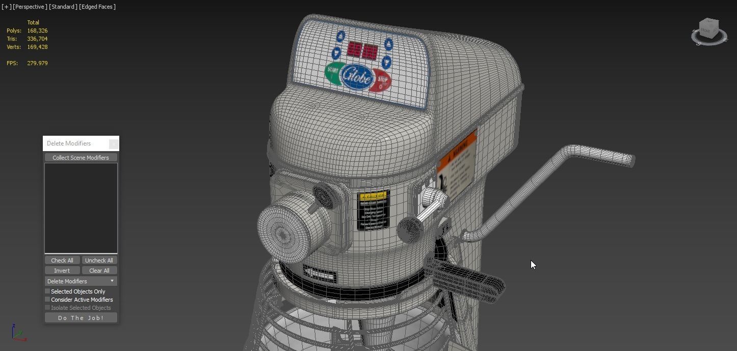 Globe SP10 Countertop Planetary Mixer 3D model_3