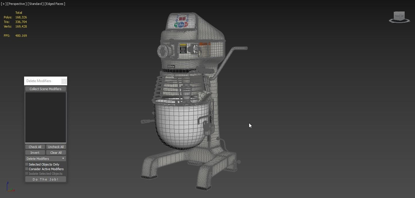 Globe SP10 Countertop Planetary Mixer 3D model_5