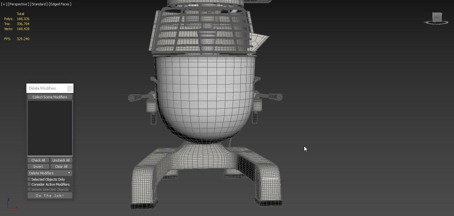 Globe SP10 Countertop Planetary Mixer 3D model_4