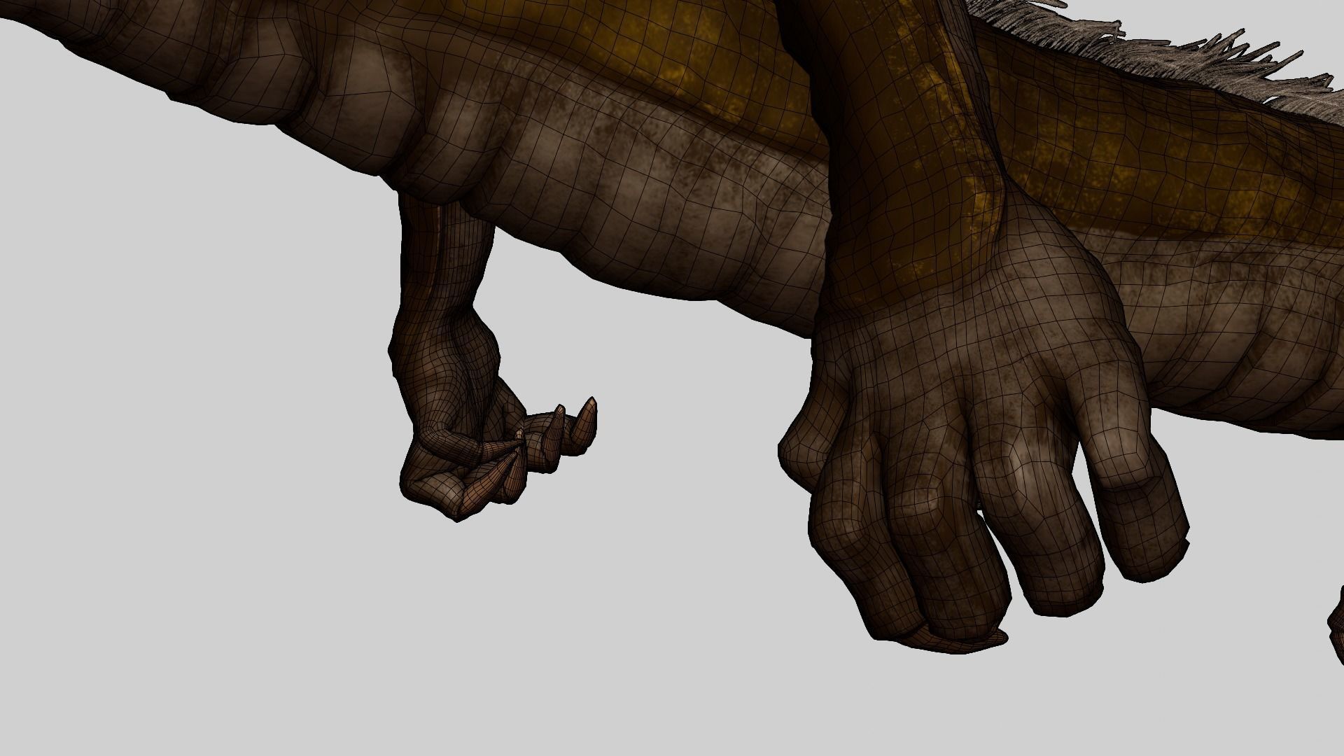 ASIA DRAGON - Rigged - Animated - Low poly - High poly Model Low-poly 3D model_13