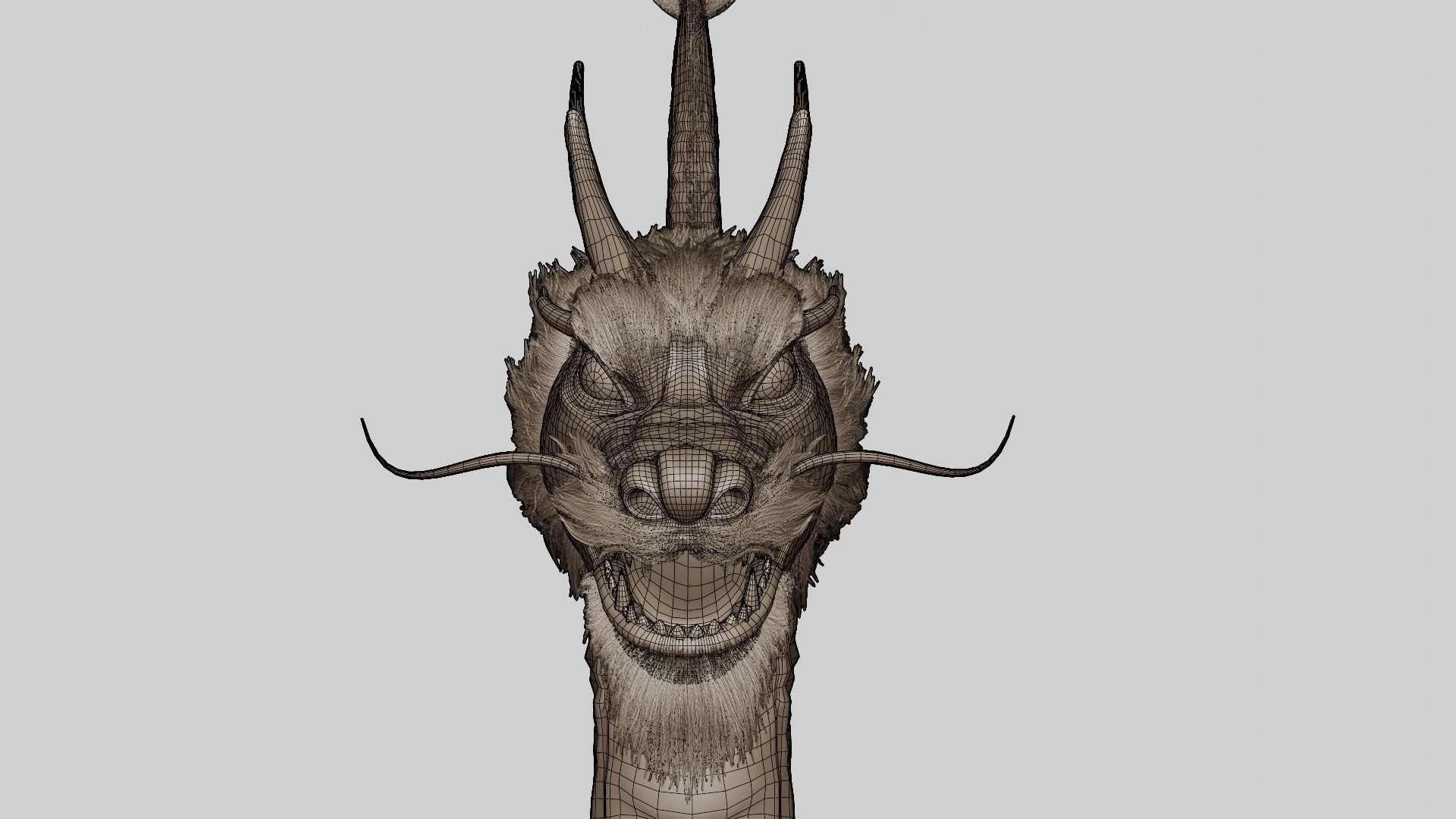 ASIA DRAGON - Rigged - Animated - Low poly - High poly Model Low-poly 3D model_11