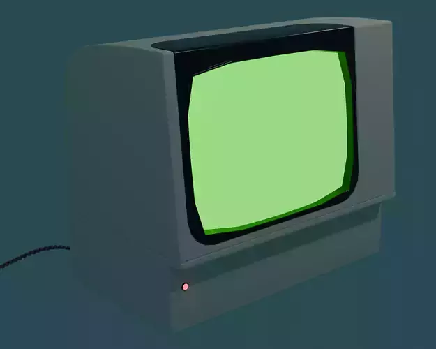 LowPoly-ish Retro computer Free 3D model
