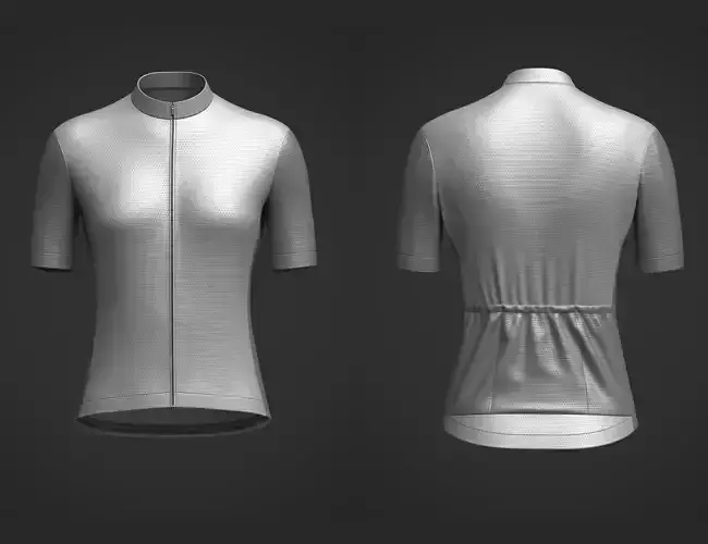 Womens Half Sleeve Cycling Jersey 3d Model