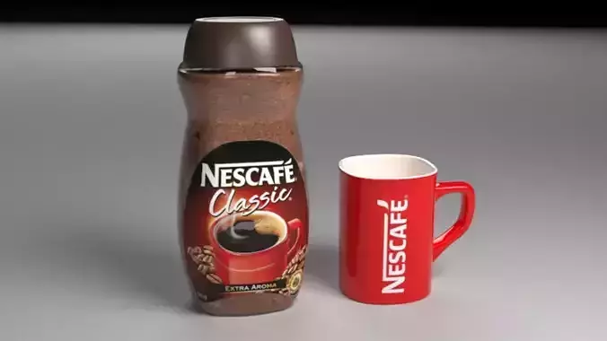 Nescafe Jar and Cup 