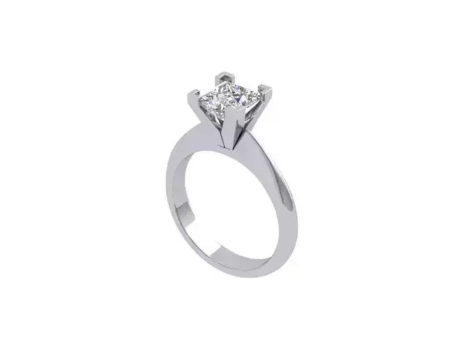 Solitaire Princess  Ring