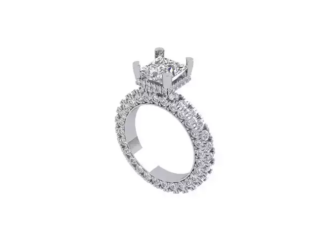  Princess Solitaire Ring