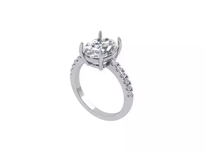 Oval Solitaire Ring