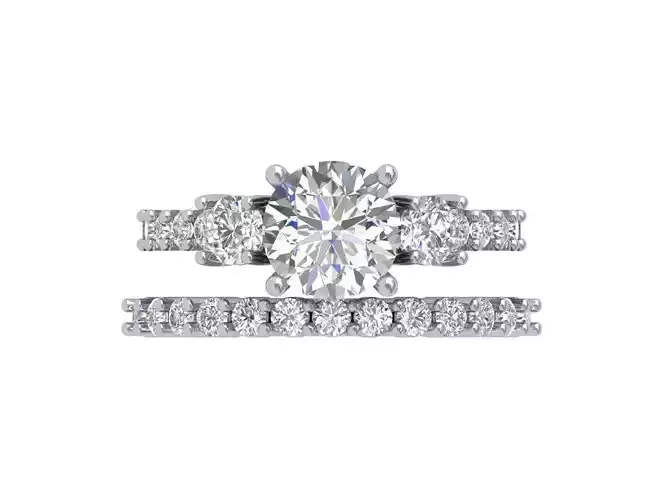 3Stone-Ring-Bridal-Set