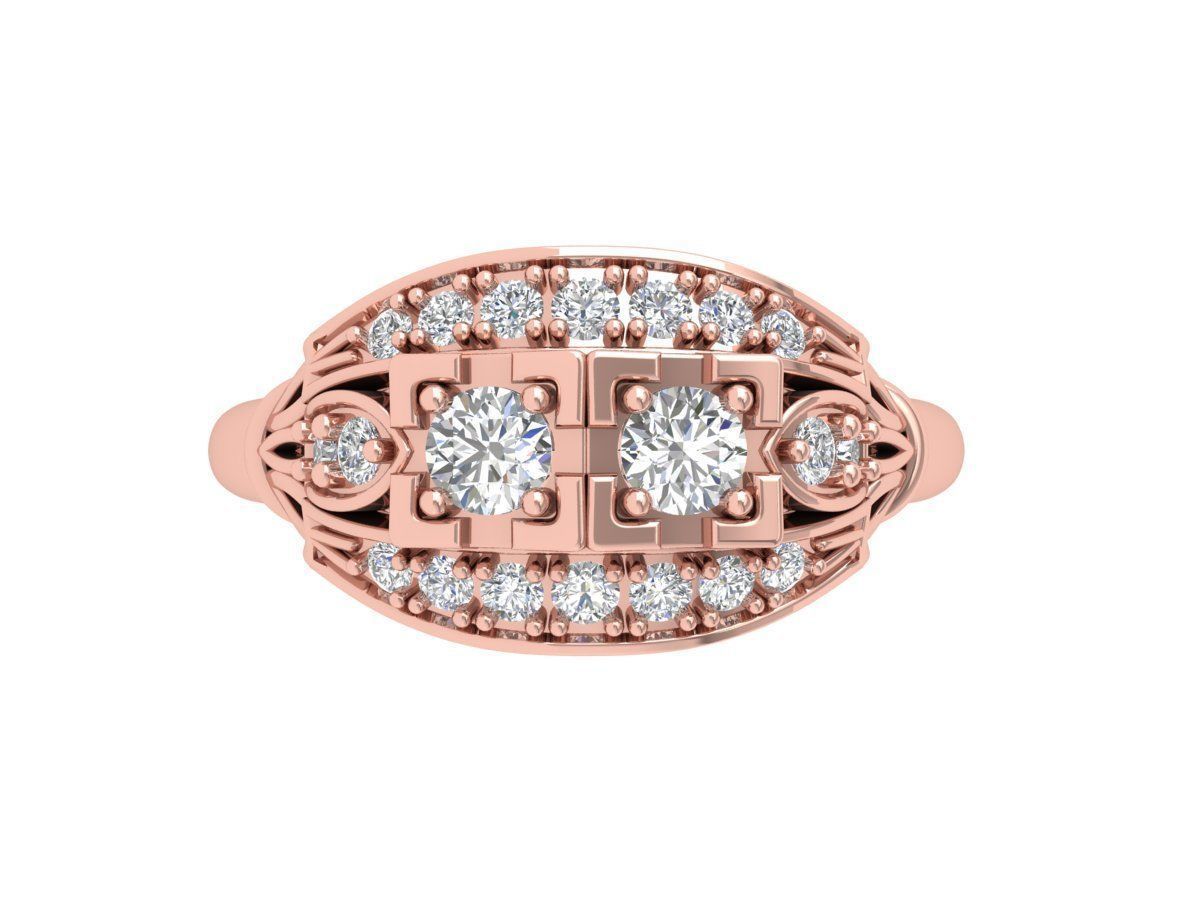 Art Deco Ring 3D print model_5