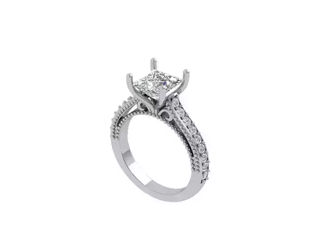Princess Art Deco Ring