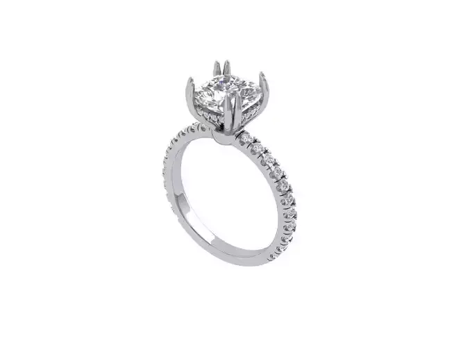 Cushion Solitaire Ring