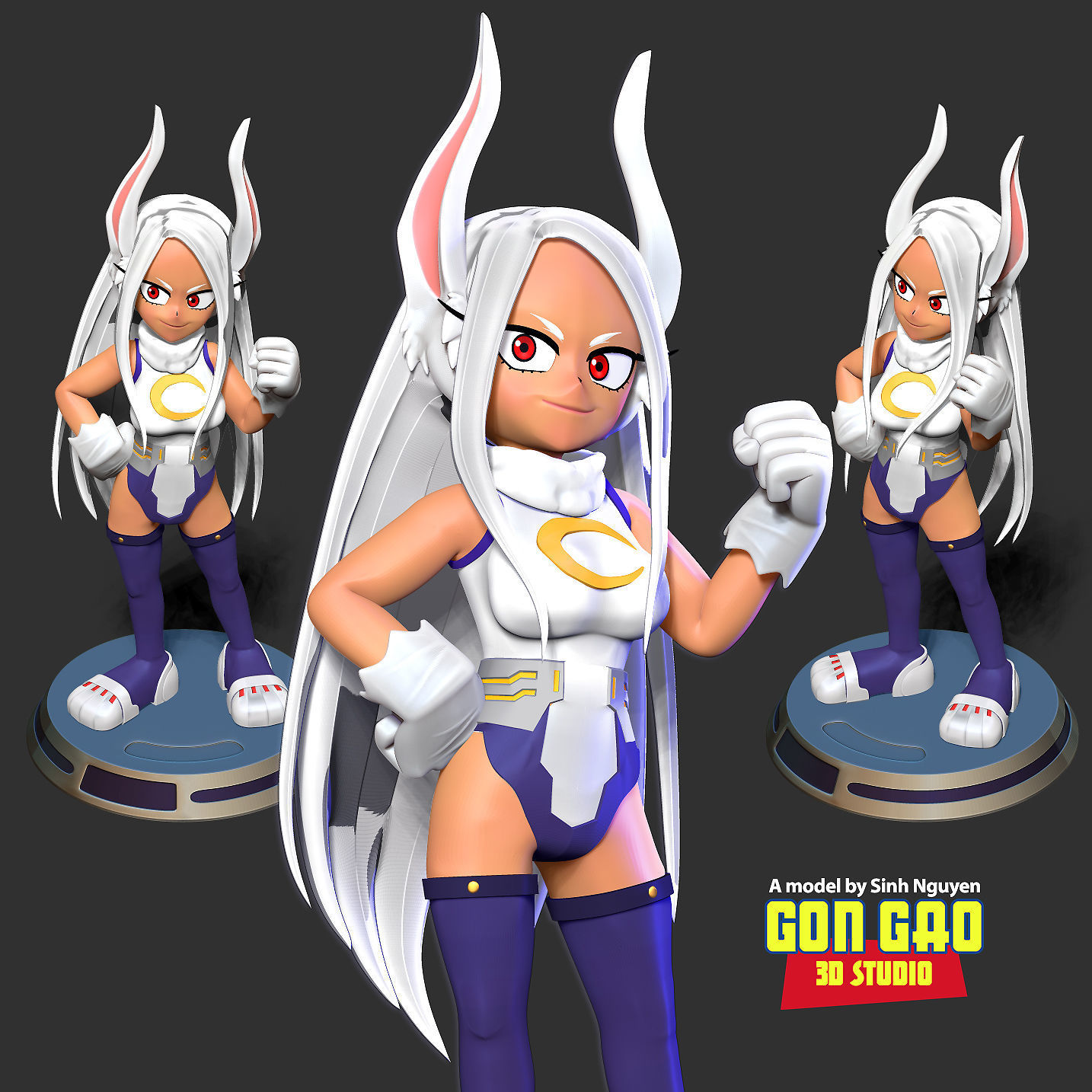 Mirko - My Hero Academia Fanart 3D print model_1