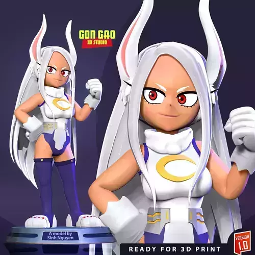 Mirko - My Hero Academia Fanart 3D print model