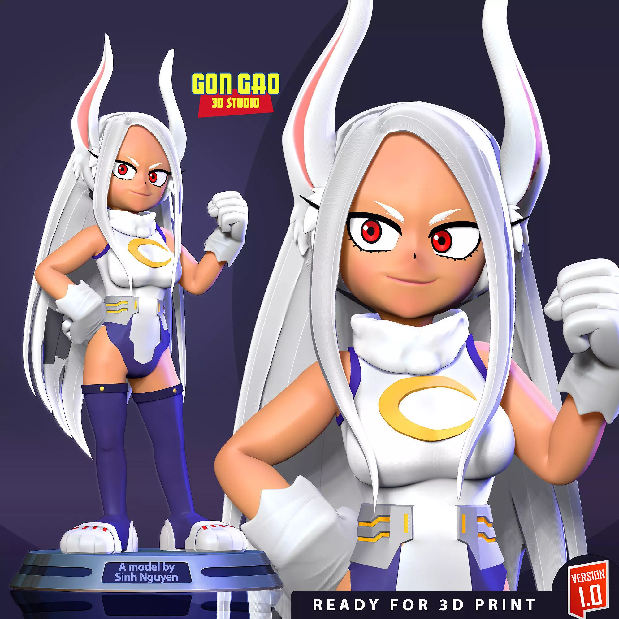 Mirko - My Hero Academia Fanart 3D print model_0
