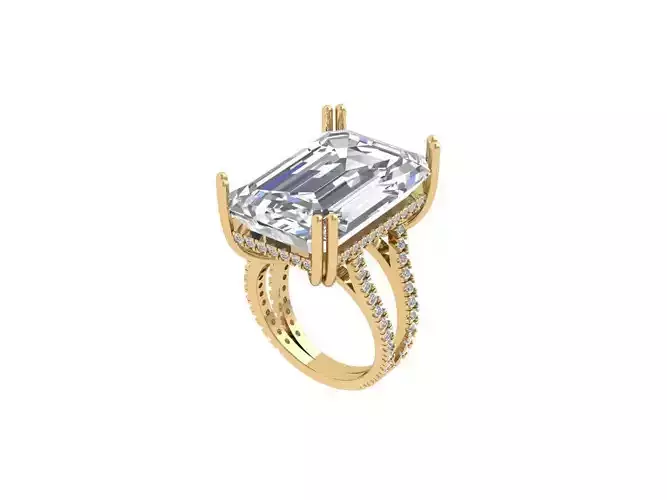 Emerald Art deco Ring