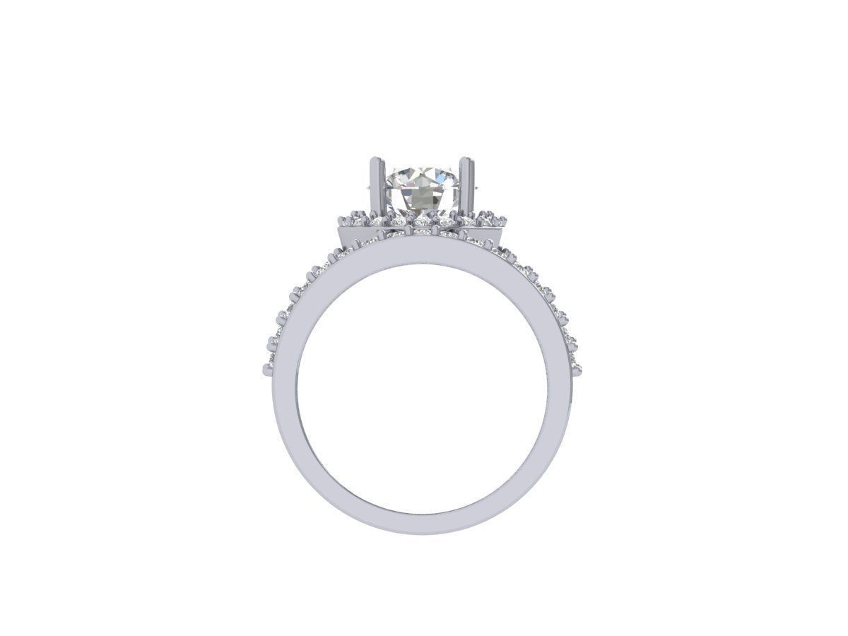 Solitair Ring Bridal Set 3D print model_7