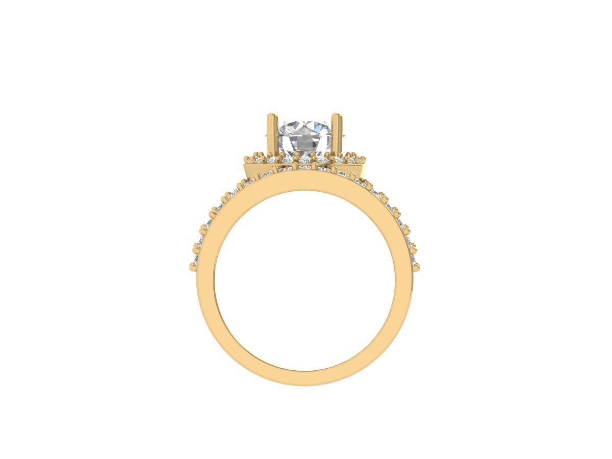 Solitair Ring Bridal Set 3D print model_6