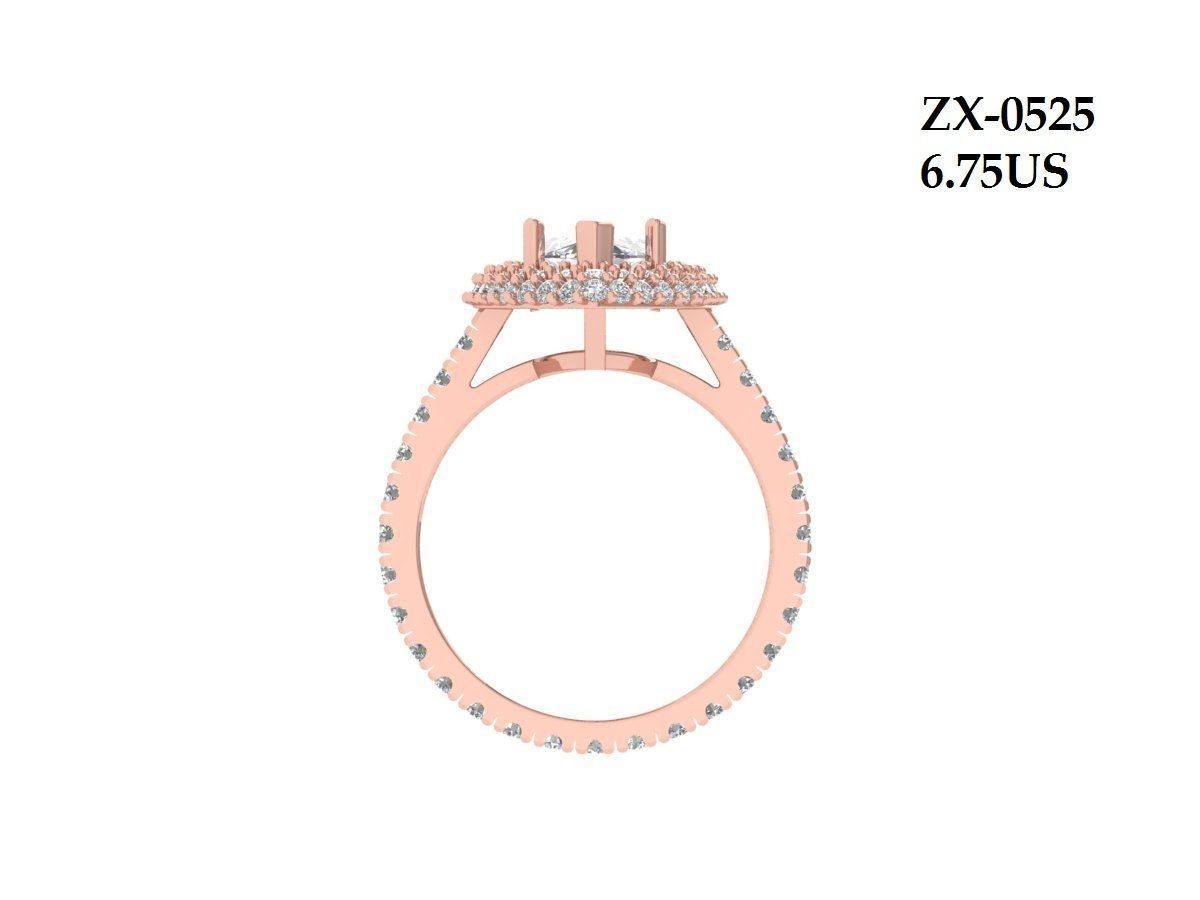 Marquise Ring 3D print model_7