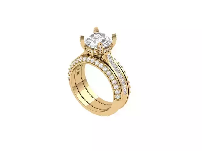Solitair Ring Bridal Set