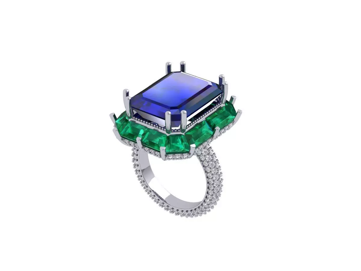 Art Deco Ring 3D print model_0