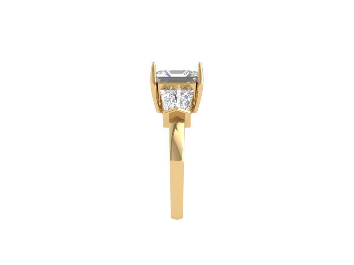 Asscher Ring 3D print model_10