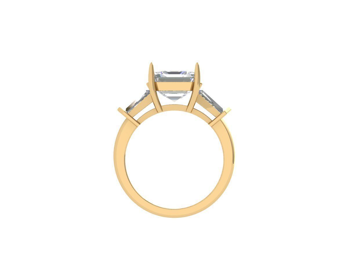 Asscher Ring 3D print model_8