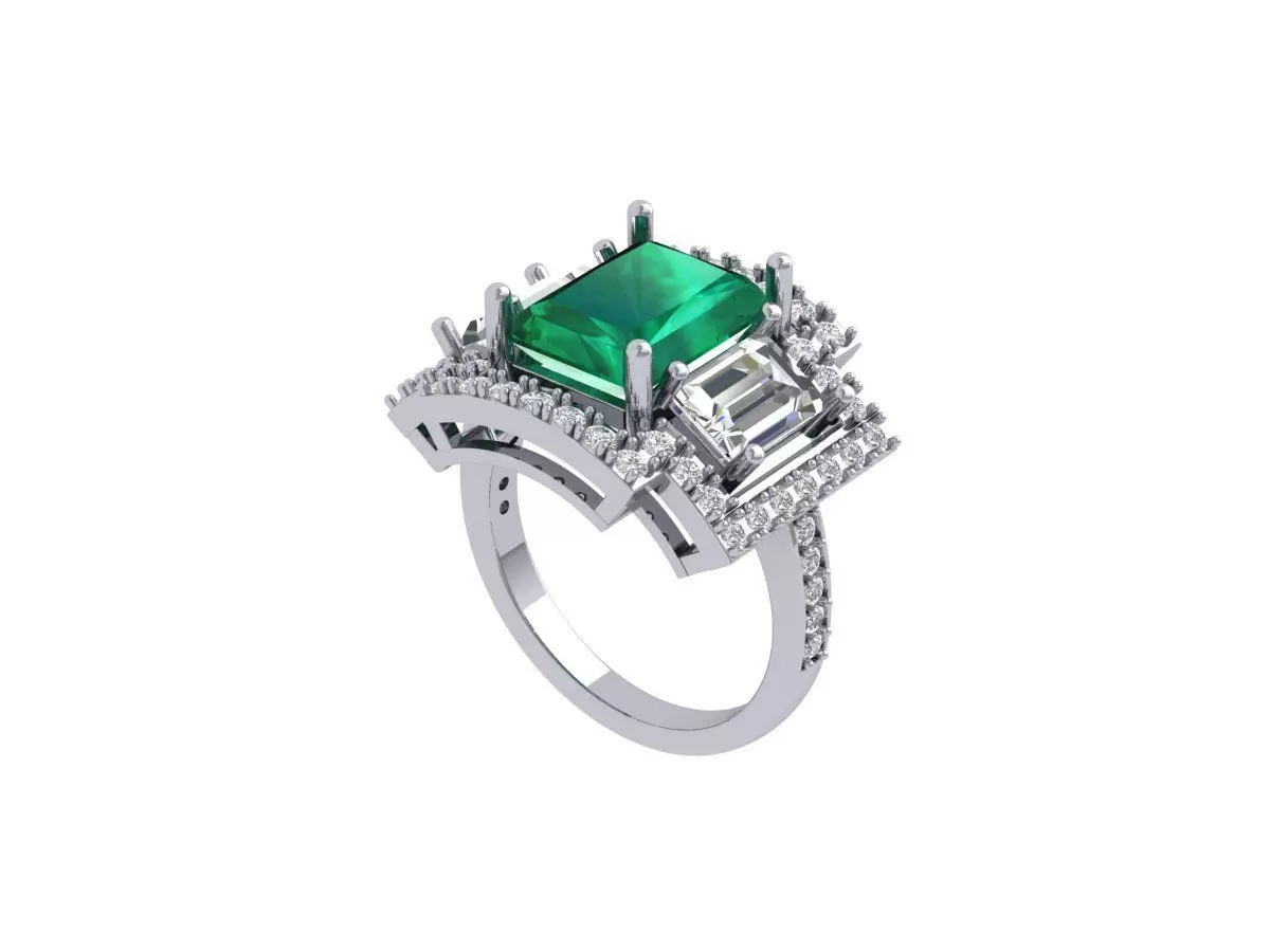 Art Deco Ring 3D print model_0