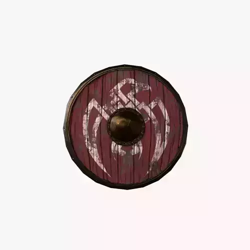 A BEAUTIFUL OLD WOODEN SHIELD