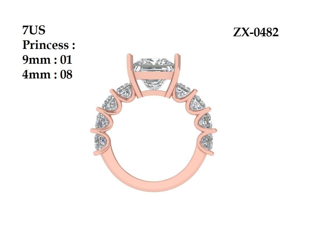 Princess Ring 3D print model_8