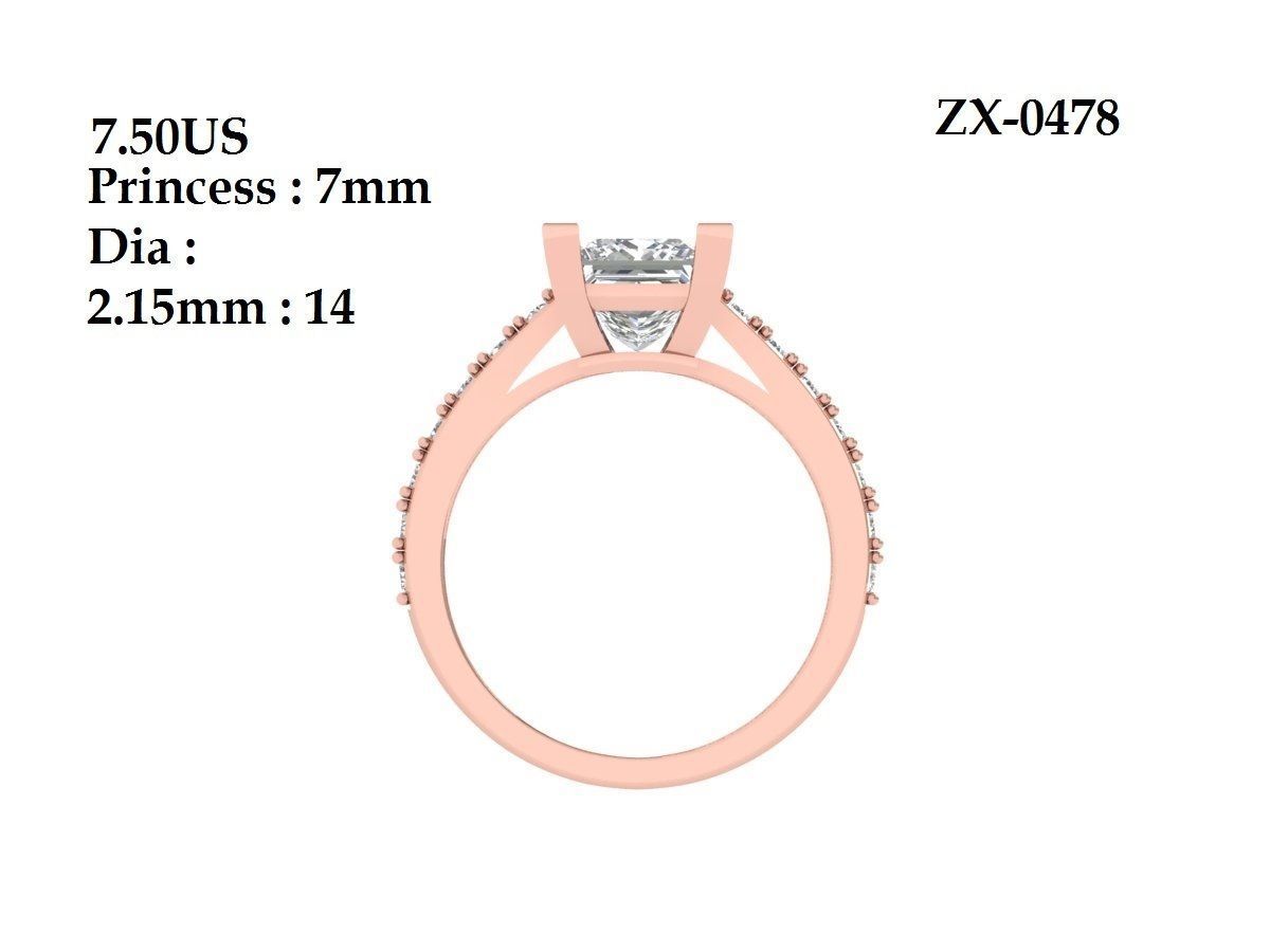 Princess Ring 3D print model_8