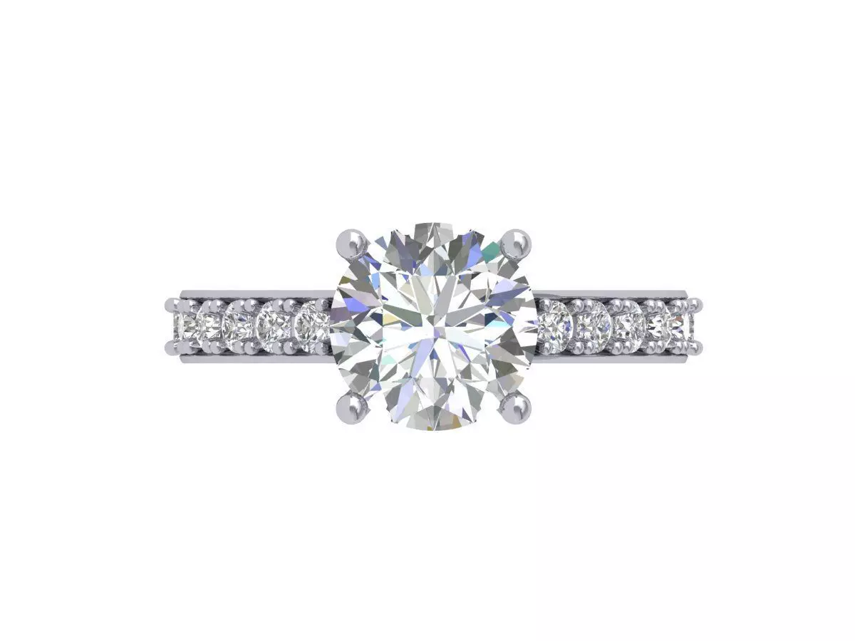 Solitaire Ring 3D print model_0