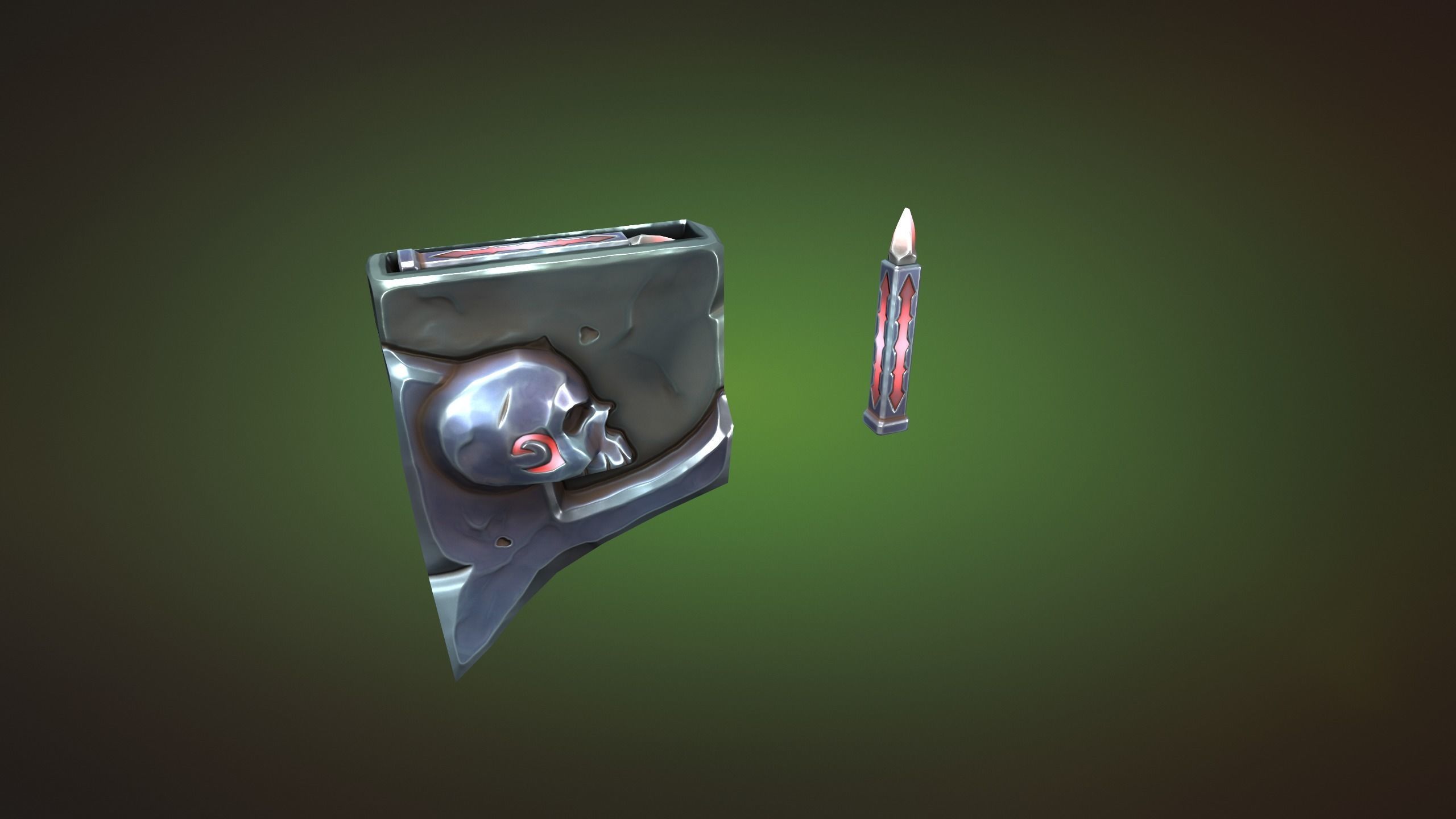 Undead sniper rifle Low-poly 3D model_15