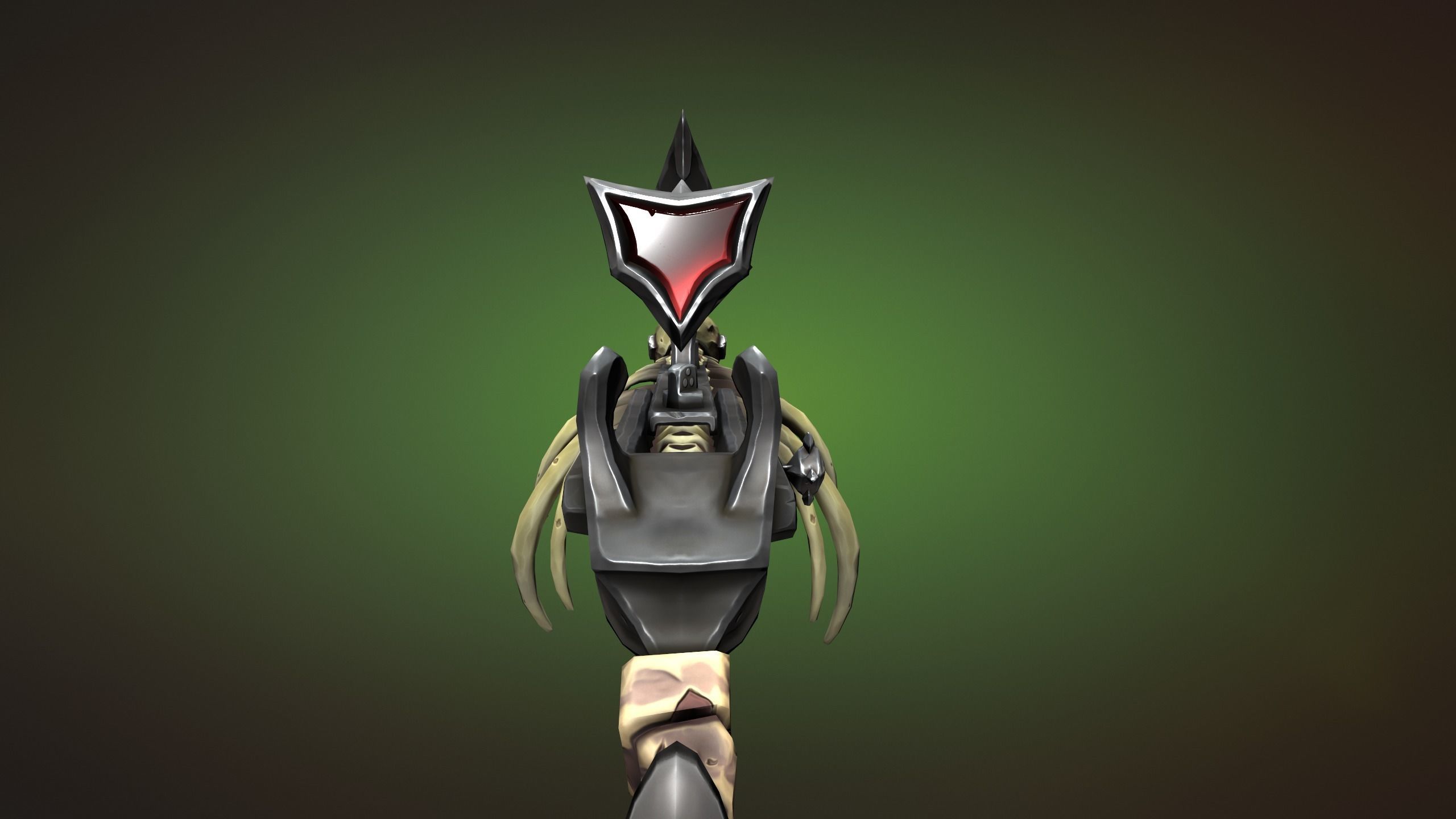 Undead sniper rifle Low-poly 3D model_13