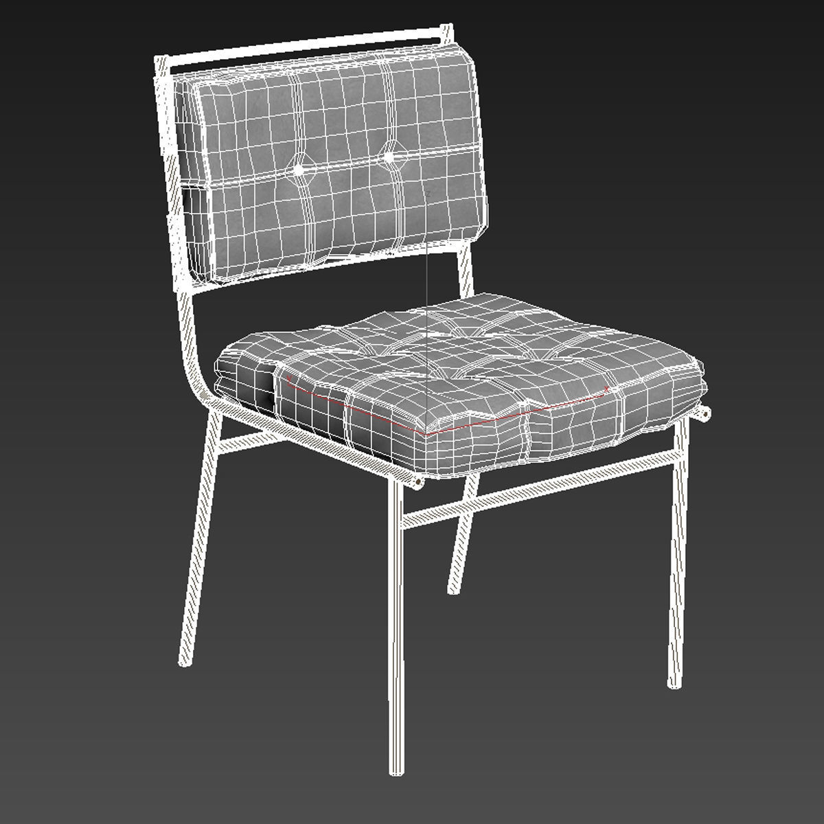Mathieu Mategot Rare Chair 3D model_6