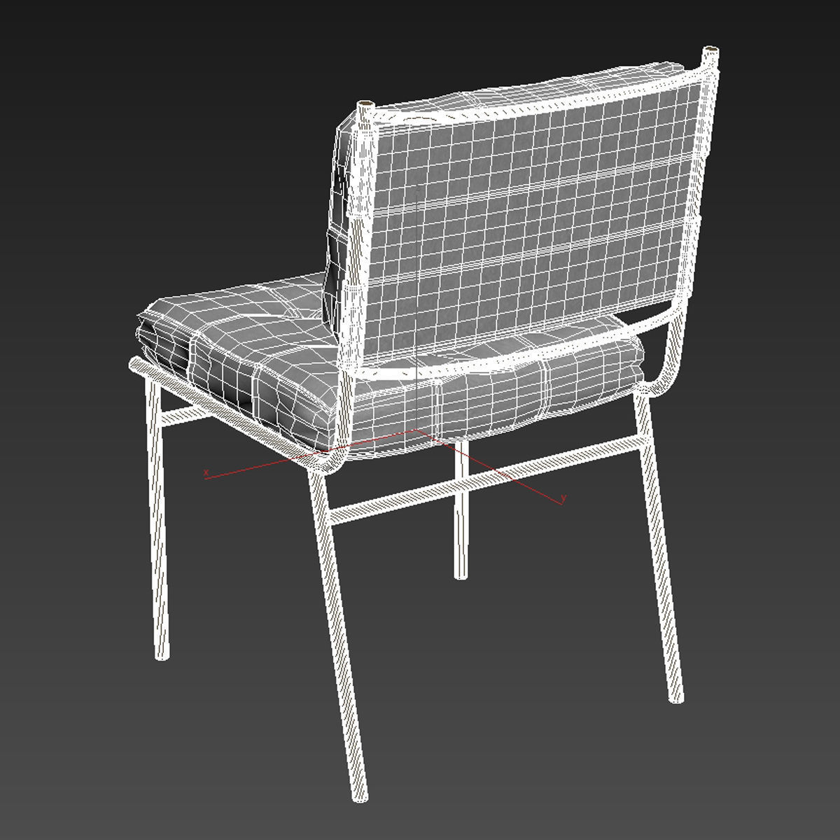 Mathieu Mategot Rare Chair 3D model_7