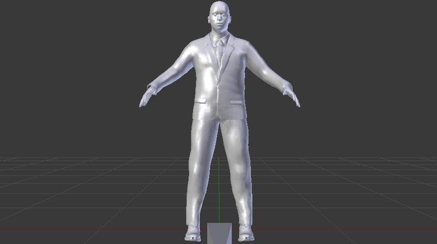 A Man in a Security Guard Costume 01 Low-poly 3D model_12