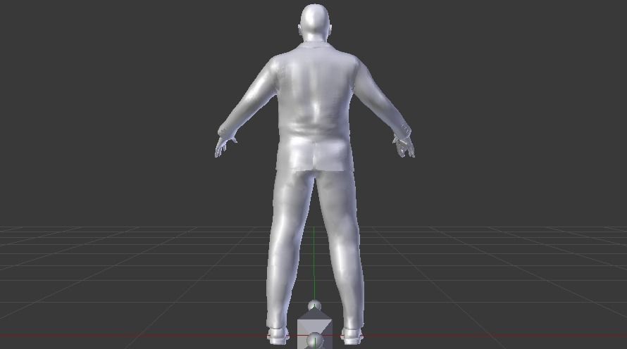 A Man in a Security Guard Costume 01 Low-poly 3D model_15