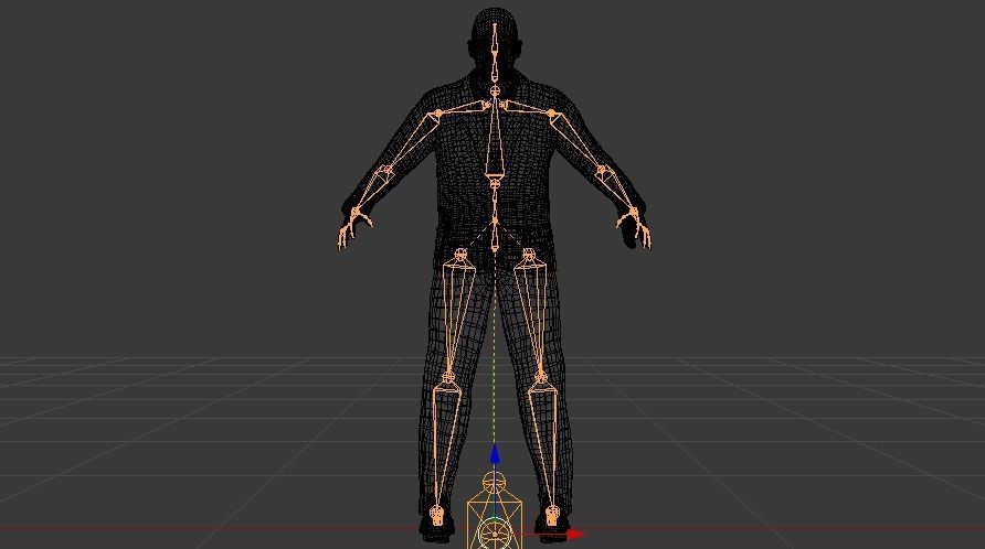 A Man in a Security Guard Costume 01 Low-poly 3D model_23