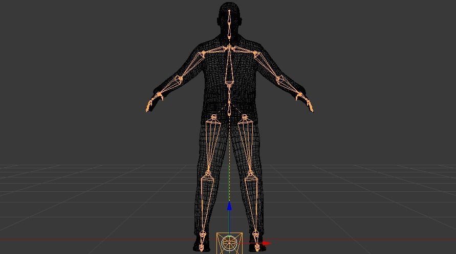 A Man in a Security Guard Costume 01 Low-poly 3D model_20