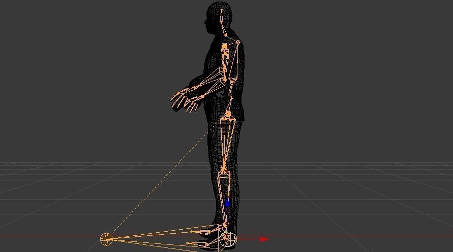 A Man in a Security Guard Costume 01 Low-poly 3D model_22