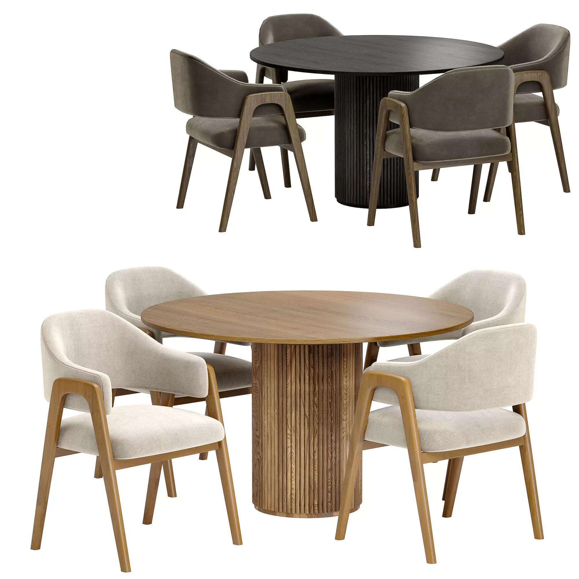 jose trevor chair with palaise dining table 3D model